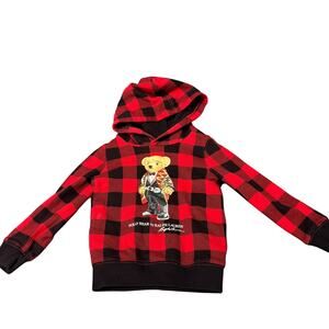 Polo by Ralph Lauren Red and Black Checkered Kids Hoodie
